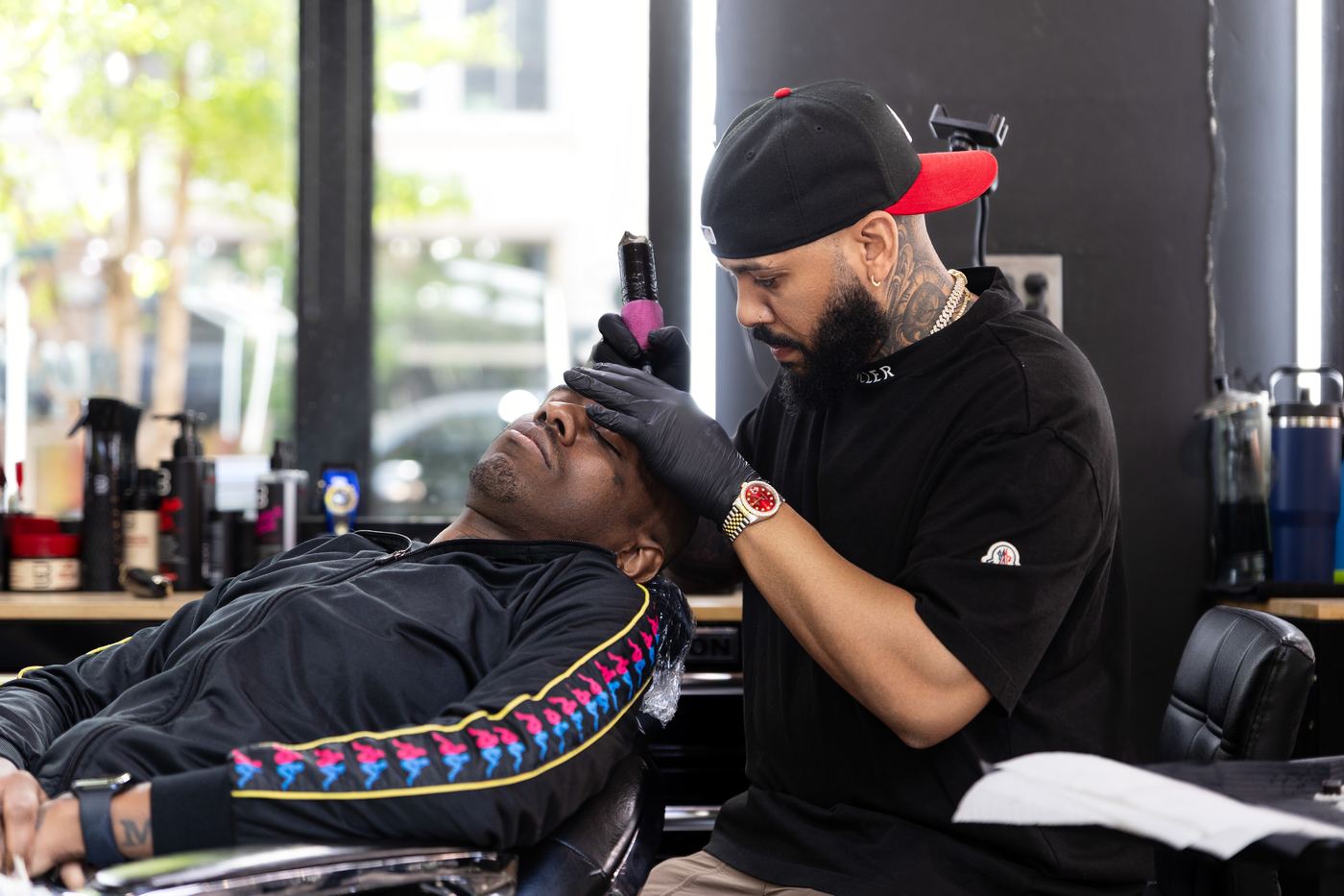 Jay consulting with a client